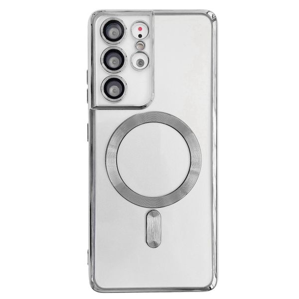 Electroplated Magnetic Charging Phone Case Compatible with Galaxy S22 Ultra