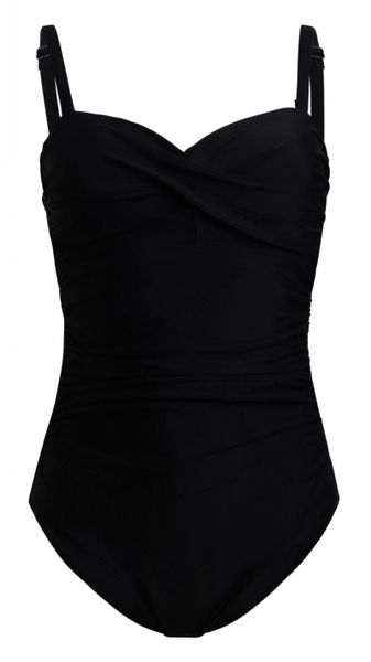 Linzi Ladies - CAPRI Bandeau Swimsuit With Detachable Straps - Black