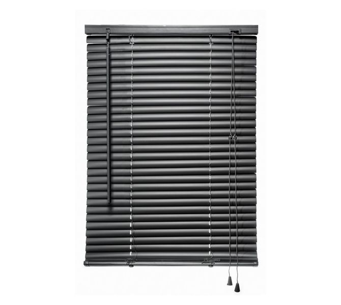 PVC Venetian Blinds Dark Grey 1200 x 25 x 1600 mm