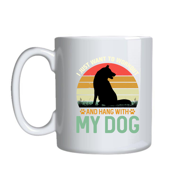 Workout and Coffee Mugs for Dog Lovers Funny Graphic Birthday Present