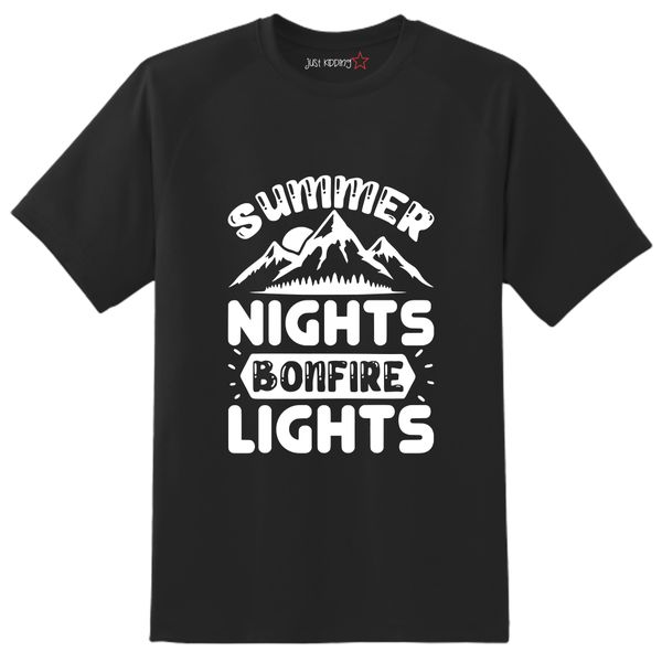 Just Kidding Girls "Summer Nights Bonfire Lights" Short Sleeve Tshirt Black