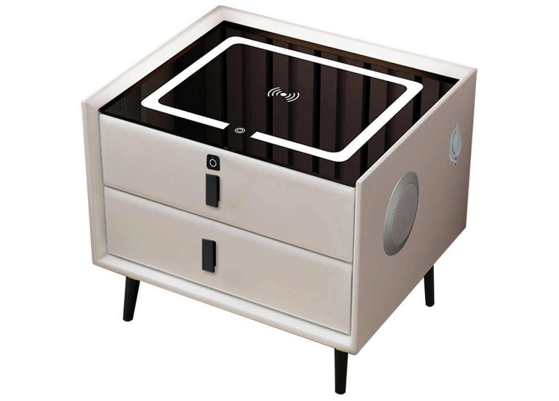 Smart 2-Shelf Fingerprint Side Chest of Drawers Night Stand Table