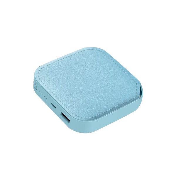 Mini Power Bank Charger 5000mAh With Lanyard Leather &amp; Led Indicators