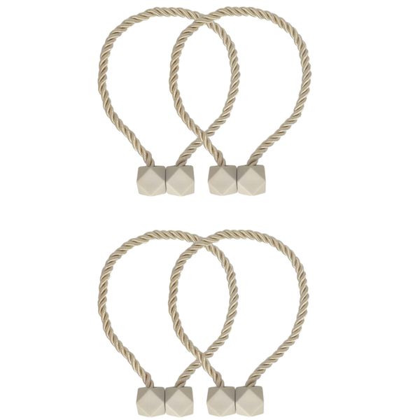 4 Piece Magnetic Curtain Tiebacks, Window Treatment Holdbacks-Handmade Tie Back