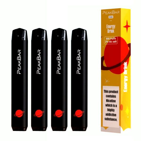 Peak Bar Disposable Vape Pen - 2ml - 800 Puffs - Energy Drink - 4 Pack