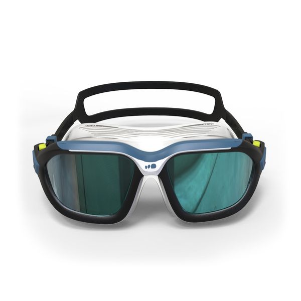 Nabaiji Swimming Mask 500 Active Size l - Black White Mirrored Lenses