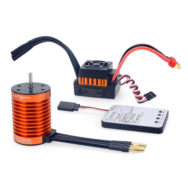 F540 4370Kv Rc Brushless Motor With 60A Esc Card Combo Set for Rc Car