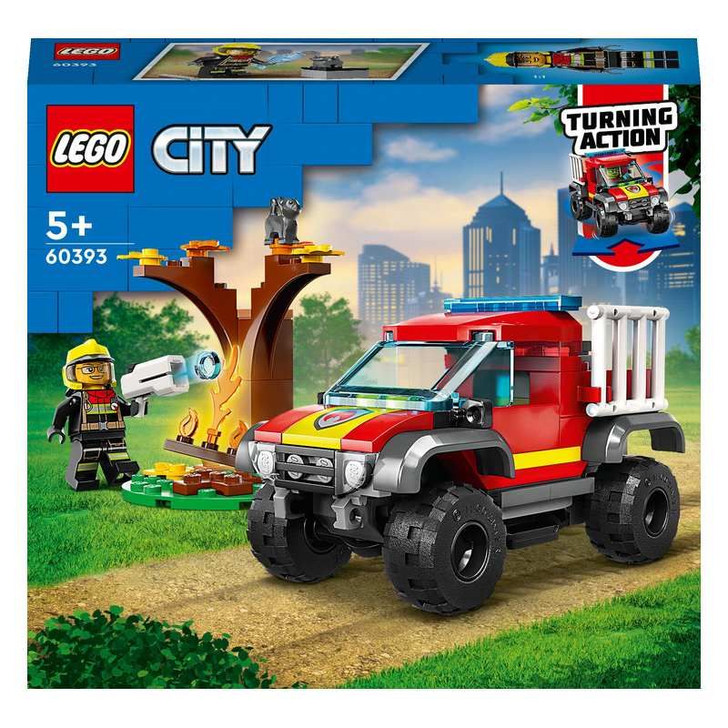 LEGO® City 4x4 Fire Engine Rescue 60393 Building Toy Cars (97 Pieces ...