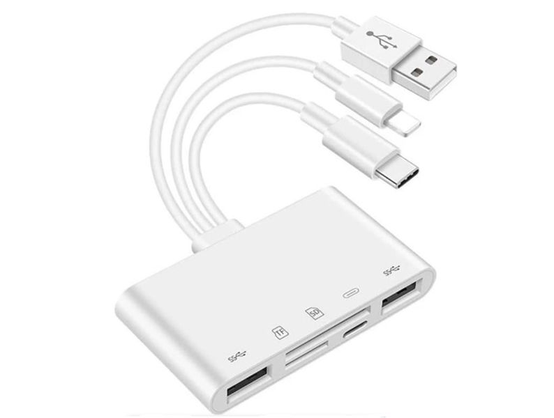 5-in-1 Memory Card Reader &amp; USB OTG Adapter