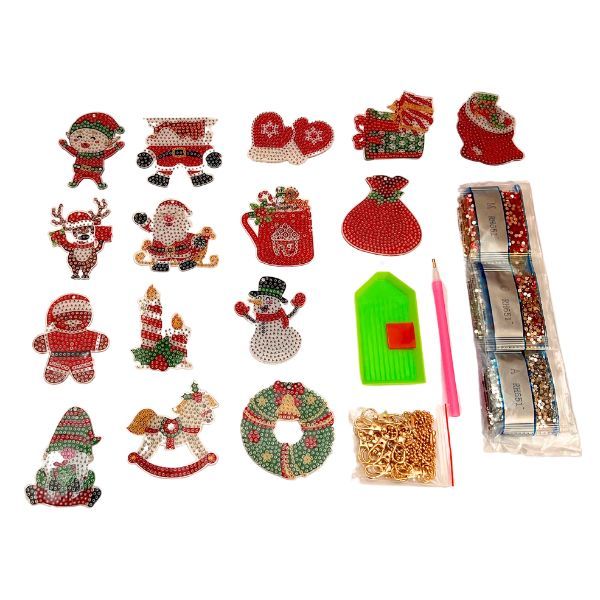15 Piece Christmas Decoration Diamond Dotting Set