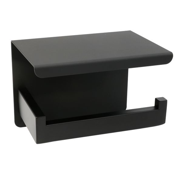 Self Adhesive Toilet Paper Storage Tissue Roll Holder with Phone Shelf