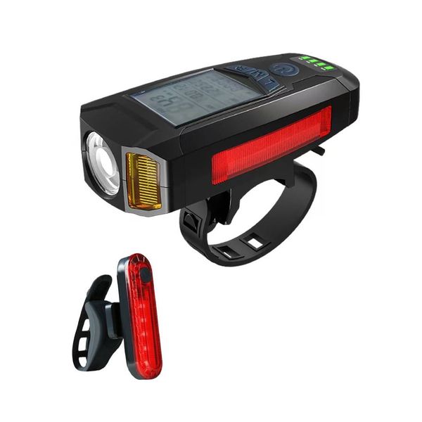 Rechargeable Bicycle Front and Rear Light Combo Set