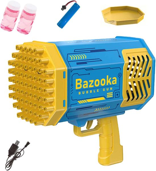 69 Hole Automatic Bubble Gun Bazooka &amp; Fan with bubbles Kids Outdoor play