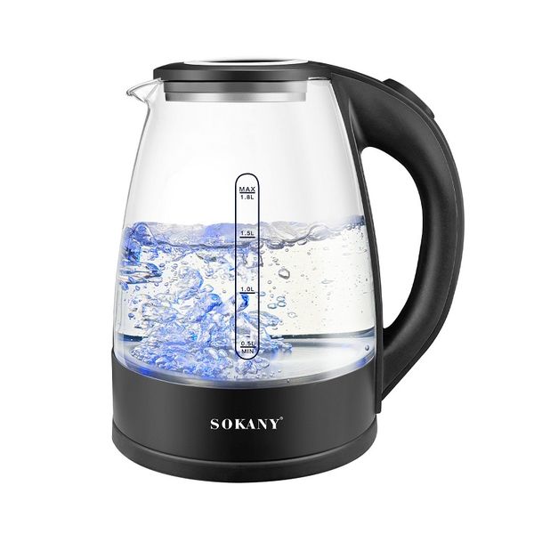 Portable 1.8L Glass Electric Water Kettle