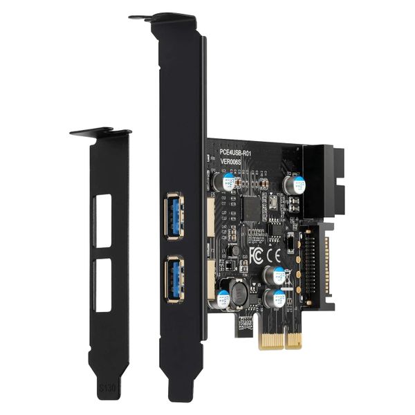 PCI-E to USB 3.2 Gen 1 Adapter Card, 5Gbps PCI Express (PCIe)
