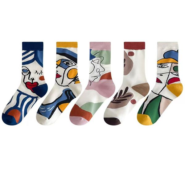 Fashionable Women's Mid-Calf Socks - Soft and Comfortable - 5 Pairs