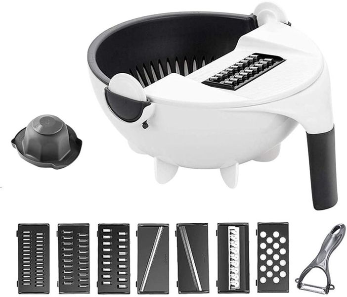 Multifunction Magic Rotate Vegetable Cutter with Drain Basket
