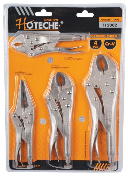 Hoteche 4 Piece Locking Pliers / Vice Grip Set