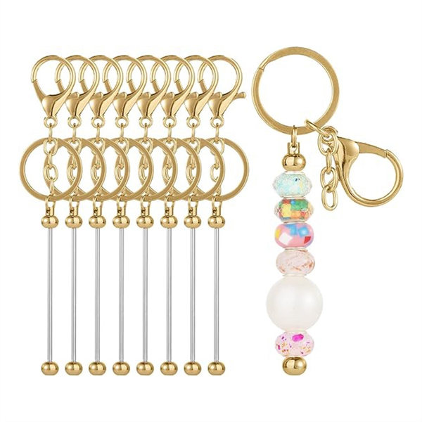 Beadable Keychain Bars Beadable Blanks DIY Bead Bar Keychain Kit B