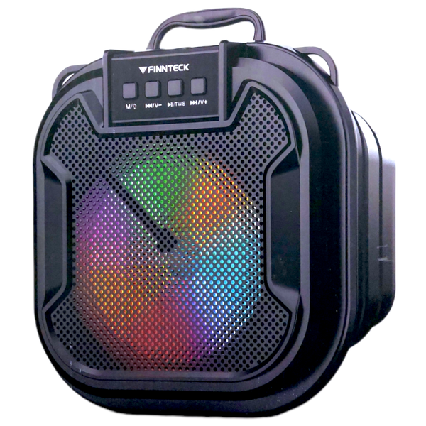 FINNTECK adjustable FOLD-OUT Bluetooth Speaker - MIC, USB LED lights.