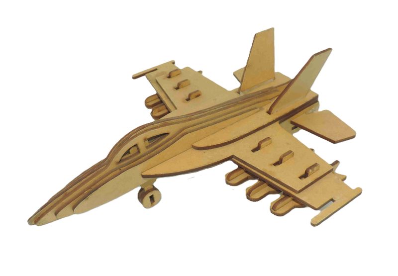 F18 Hornet Aeroplane Fighter Jet Military 3D puzzle Wooden 3D Model
