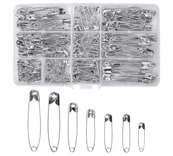 260 Piece Assorted Stainless Steel Safety Pins