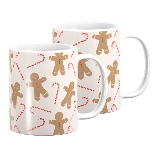 Pappa Joe - Mug Set - Gingerbread Man Pattern