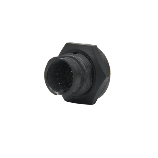 EN3P12M26SX 12-Pin Panel Mount Male Connector - IP68, Gold-Plated