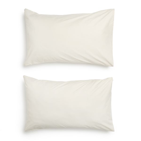 George &amp; Mason - 200TC Cotton 2 Pack King Pillowcases - Natural
