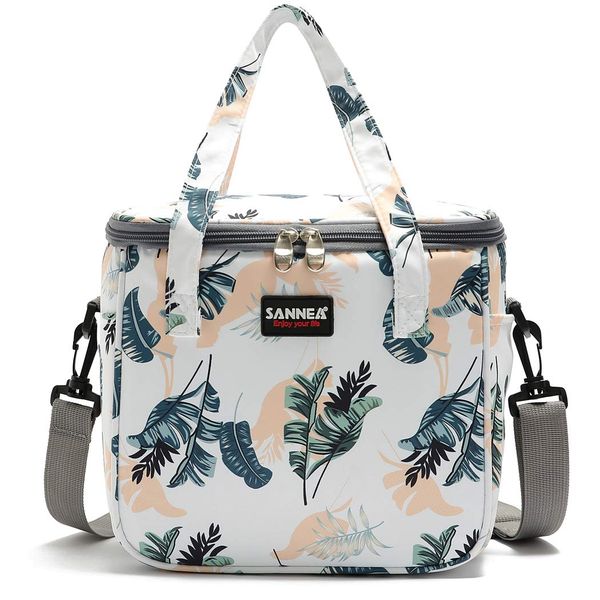 Green Leaf Hand-Held Lunch Picnic Bag Cooler Bag