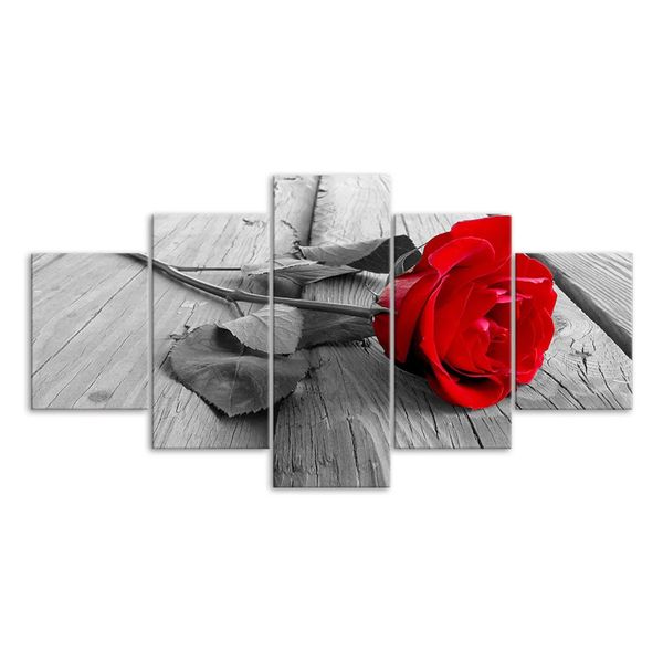 A Loody Redy Flower 5 Pcs Sets Printed Wall Canvas