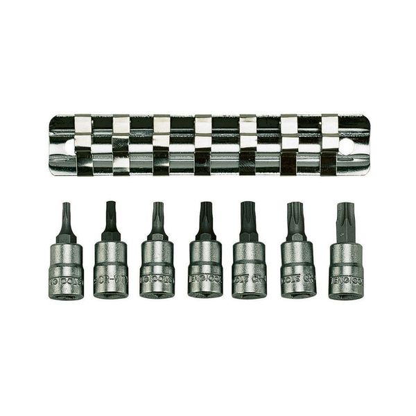 TengTools - 1/4" Drive Clip/TX Bit Socket Set, 7 Piece - M1408TX