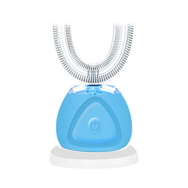 Professional U-Shaped Rechargeable Electric Toothbrush - Light Blue