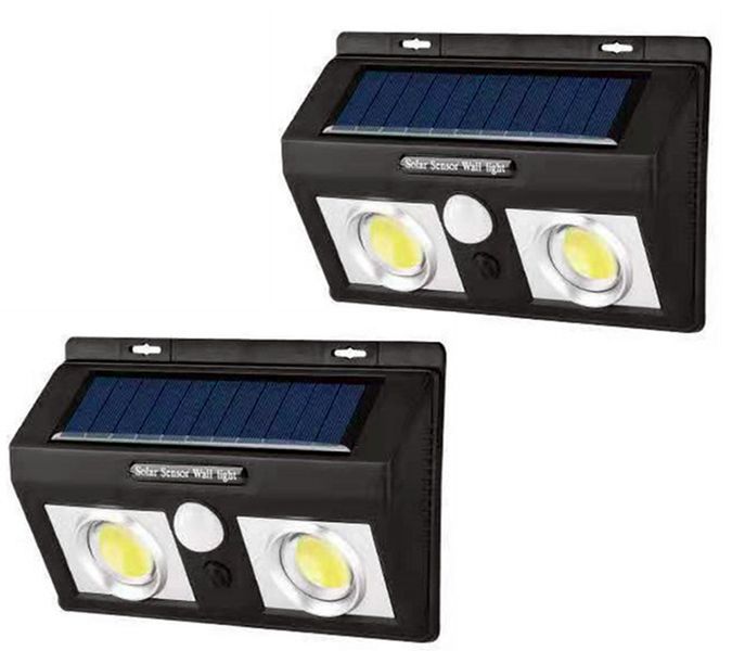 50W Outdoor 62 Leds Cob Solar Lights with Motion Sensor Box of 2 Units