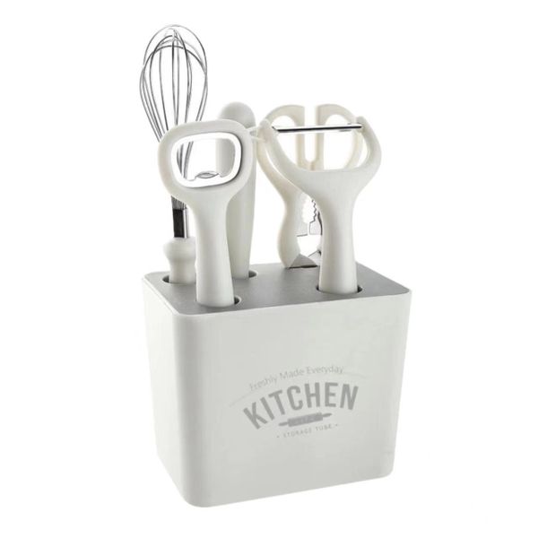 6 Piece Fruit Knife Compact Kitchen Utensil Gadget Set with Storage Holder