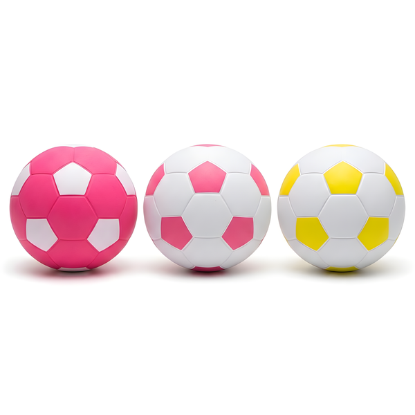 3-Piece 19cm Rubber Dog Soccer Balls: Interactive Fetch Toy Set