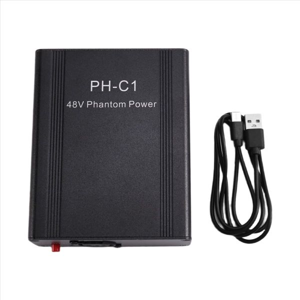 PH-C1 Microphone Preamp 48V Phantom Power Compact High Gain Microphone Boos