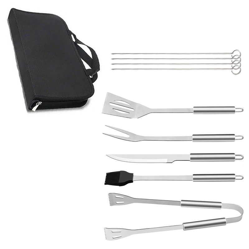 10 Pieces Grill Cutlery Set with Storage Bag