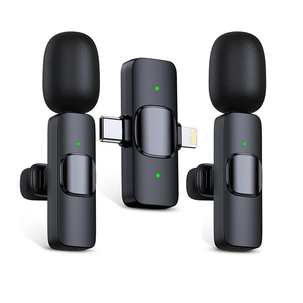 Professional Type-C Lapel Wireless Microphone (1 Transmitter, 2 Receivers)