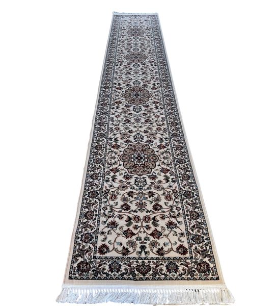 Machine Made Ivory Rug/Runner - 500 x 80 cm