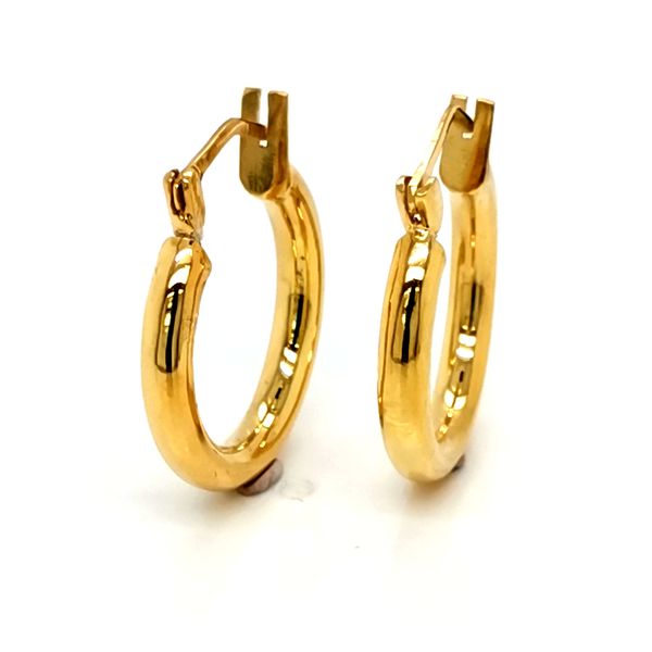 Yellow gold hoop earrings