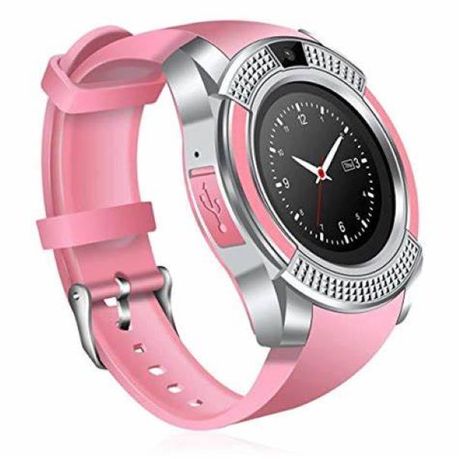 Kids V8 Smart watch with built in telephone Pink