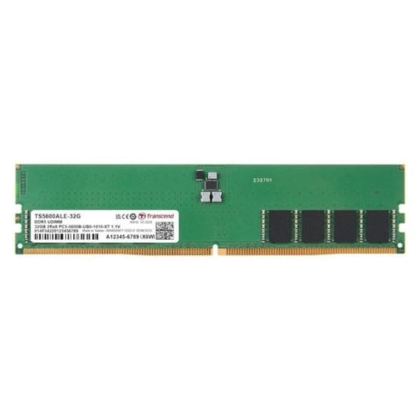 Transcend 32GB DDR5 5600MHz Desktop RAM - TS5600ALE-32G 288-Pin DIMM