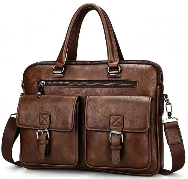 Waterproof Leather Laptop Bag for Men - 15" Computer Bag