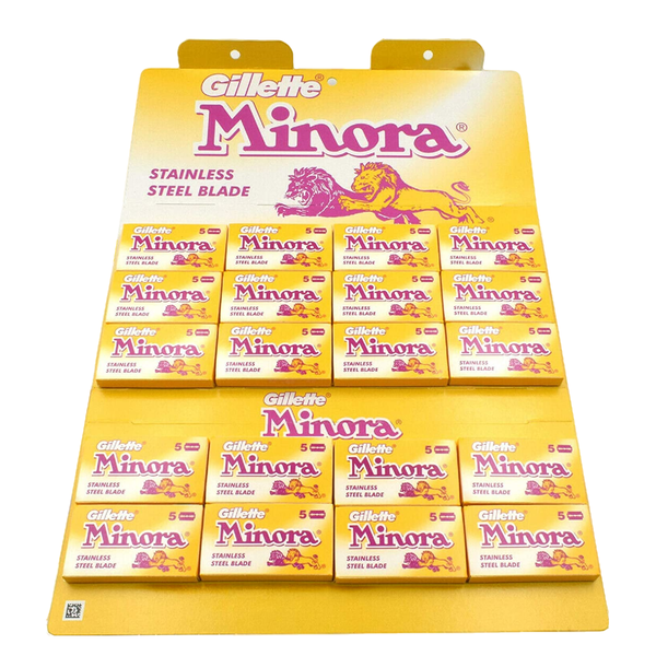 Gillette Minora Double Edge Blades 100 Blades 20 x 5