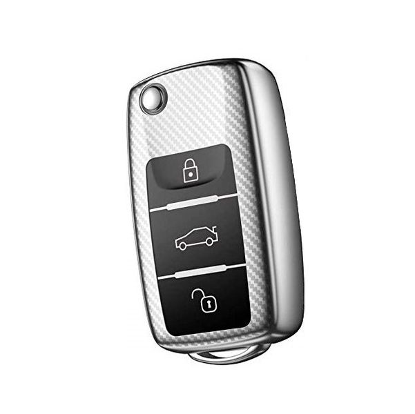 VW Golf/Polo/Jetta - TPU Key Cover - Carbon Pattern