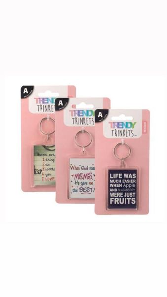 3 Photo Holder Key Rings (6.5x4.5cm)