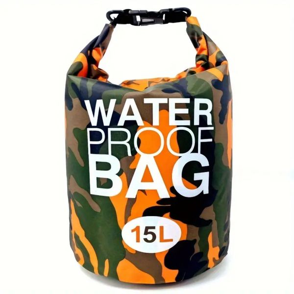 Waterproof Drybag Backpack - Outdoors - Orange 15L