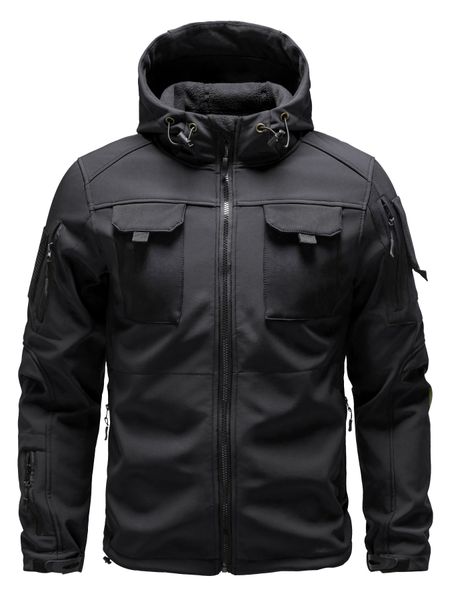 Men's Tactical Jacket Hooded Mountaineering Jacket Warm