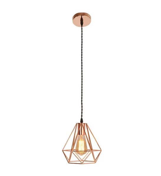 Vintage Hanging Chandelier Lamp Retro Gold Simple Led Pendant Light